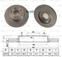 ���� ��������� Mercedes A(W168) 97-04 Blitz BS0694 BS0694 ����