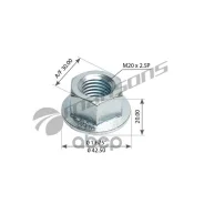 �����! M20x2.5 H=20mm Iveco Mansons ���. 750010 750010 ����