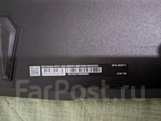 MSI Katana GF76 12UC. 17.3", 2����, ��� 16 ��, ���� 512���, WiFi: 1, Bluetooth: 1, ����������� �� 4��. ����