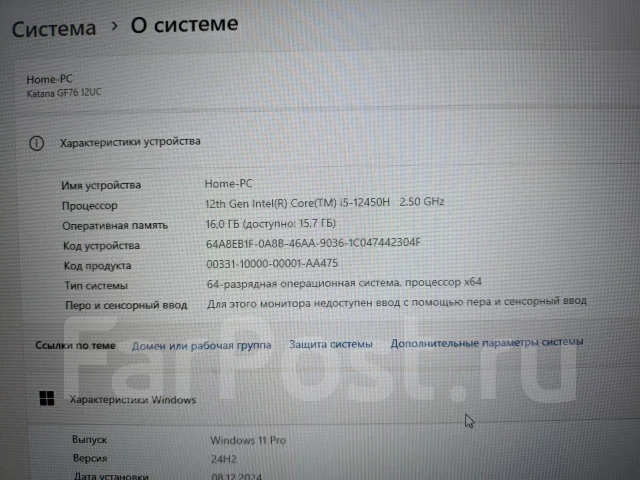 MSI Katana GF76 12UC. 17.3", 2����, ��� 16 ��, ���� 512���, WiFi: 1, Bluetooth: 1, ����������� �� 4��. ����