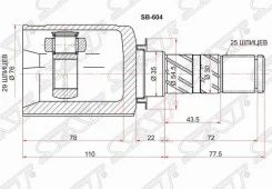 ���� (�������/ �����) Subaru Forester 02-13 / Impreza 07-12 SAT SB604, �������� SB604 ����
