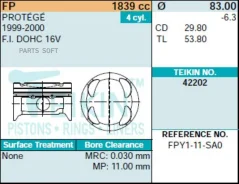 ������ ��� /����������� Teikin ��� Mazda MPV Premacy 2000-; d=18,9; 42202-STD; 42202 42667 FPY111SA0C Teikin 42202STD 42202STD ����