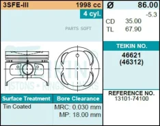 ������ ��� /��� Toyota RAV4 1994-2000 3S-FE SXA10 1,5; d=22; 46621-STD; 46621 46324 131017410001 Teikin 46621STD 46621STD ����