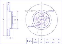 ���� ��������� /�������� /TI-GUAR ��� Toyota Opa #CT10, Premio, Allion #ZT240, Corona AT19# /21#; 255/25��; TG-43512-32300 RN1058V 4351220450 43512204...