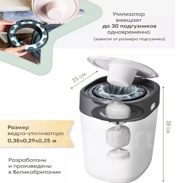 Утилизатор накопитель для использованных подгузников Tommee Tippee ...