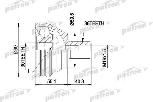   - 36x59.5x30 AUDI: A3 03 -, A3 Sportback 04 -, SEAT: Altea 04 -, Toledo III 04 -, Skoda: Octavia 04 -, VW: Caddy III  Patron P...