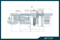 ���� ������� JETT V41-9225 ABS (26 ������) V419225ABS ����