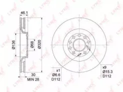 ���� ��������� ������������� (321x30) ����� Lynxauto [BN1209] BN1209 ����