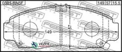 ������� ��������� Honda Civic 4D FD1 �����. (�����. ) (� ��������������� ���������) Febest 0301RN5F 0301RN5F ����