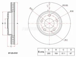 ���� ��������� (�������) Mercedes-Benz A-Class 12-18 / B-Class 11-18 / CLA-Class 13-19 / GLA-Class 1 SAT ST-25-0101, �������� ST250101 ����