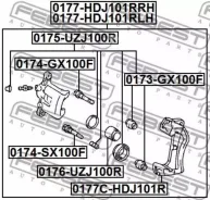 ����� ������� ���������� �������� Toyota LAND Cruiser 100 HDJ100, UZJ100 1998.01-2007.08 [EU] Febest 0177CHDJ101R 0177CHDJ101R ����