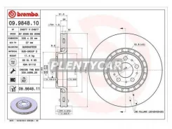 ���� ��������� �������� volvo xc90 Brembo 09.9848.11 Volvo: 31262489 306573013 30657301 Volvo Xc90 I. Volvo Xc90 I ��������� 09984811 ����