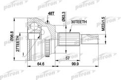   - 30x63x27 ABS:48T Toyotal Avensis Verso 2.0 D-4D 08.01- Patron PCV1485 PCV1485 