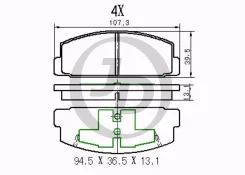 ������� ��������� ��� Mazda Premacy (CP8W, CPEW)/Familia (BJ5W, BJ5P)/ Mazda 6/Atenza (GG, GY) JD JBP0075 ����