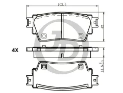 ������� ��������� ��� Mitsubishi Outlander 12-/Eclipse Cross 19 JD JBP0393 ����