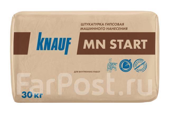 Штукатурка гипсовая мех. /руч. нан. Knauf MN Start 30 кг, в наличии ...