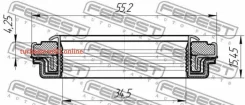 ������� ������� 34.5x55.2x4.25x15.45, ����/��� Febest 95RFW35550416X 95RFW35550416X ����