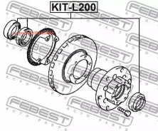 ��������� ��������� ����������� 45.2x73.4x19.5, ����� ����/��� Febest KITL200 KITL200 ����