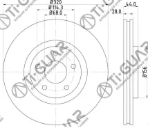 ���� ��������� /�������� /TI-GUAR ��� Nissan Qashqai, Dualis 2006-2014, JUKE #F15 2010- Renault Koleos 2008-2016 320/28�� TG-40206-ET01A RN1470V 40206...