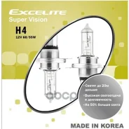 ��������� Excelite 10505 H4 12V 60/55W P43t Super Vision (� 2 ��) Excelite ���. 10505 10505 ����