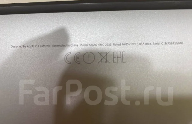 Apple MacBook Air 13 2016 Early. 11.6", 1,4����, ��� 4 ��, ���� 250���, WiFi: 1, Bluetooth: 1, ����������� �� 12��. ����