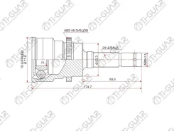 ���� �������� /Tiguar ��� Daihatsu Terios J100, 102, 1.3L, K3VE 1997 /19*52*24; TG2812; 4342087406000 CO2400 CO7510A DA012 Tiguar TG2812 ����