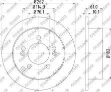 ���� ��������� /������ /Tiguar ��� Hyundai Sonata NF, Tucson MJ 20042010, KIA Sportage JE 20042010 ; 262/10��; TG5841139600 RN1386 5841139300 BN1573 T...