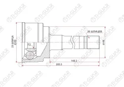 ���� �������� /Tiguar ��� Mazda Bongo SK22 1999 /C ABS /23*65*26; TG6835Z44; CO5104 M02422510 M02525500A MA035A44 Tiguar TG6835Z44 ����