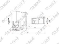 ���� �������� /Tiguar ��� Nissan Datsun, Frontier FMD22, KA24E, RMD22, QD32 1997 /25*50*28; TG7471; 0210071 320127 391002S600 391002S660 NI071 Tiguar...