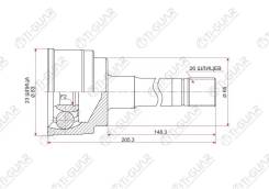 ���� �������� /TI-GUAR ��� Mazda Bongo SK22 1999- /C ABS /23*65*26; TG-6835Z44; CO5104 M02422510 M02525500A MA035A44 Tiguar TG-6835Z44 TG6835Z44 ����