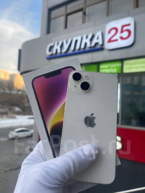 Apple iPhone 14 128GB ! 2 Sim ! АКБ 87% ! Скупка 25, моноблок, белый ...