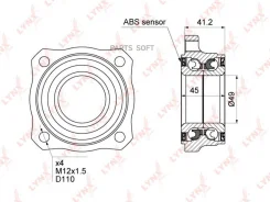��������� ������� ������ BMW X3 F25 10/09-17/08 X4 F26 14/04-18/03 Lynxauto WB1478 WB1478 ����