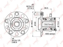 ��������� ������� ������ MMC CY4A GA2/6W 4WD CW4/5/8W Lynxauto WH1021 WH1021 ����
