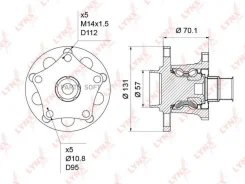 ��������� ������� ������ VW Passat 96/10-05/05 Audi A6 97/04-05/04 Skoda Superb 01/12-08/03 Lynxauto WH1222 WH1222 ����