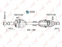 ������ � ����� Nissan X-Trail 00- ������. ���. Lynxauto CD1120A CD1120A ����