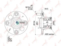 ������� ������ | ��� ����/��� | Honda Fit / Jazz (GD1, GD3) 01-07 [+ABS] Lynxauto WH1079 WH1079 ����