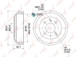 ������� ��������� | ��� | Hyundai Accent (LC, Tagaz) 00-02 (180x45) Lynxauto BM1067 BM1067 ����