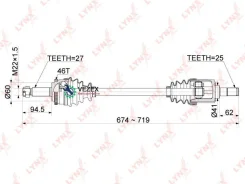 ������ � ����� Hyundai i30 07-11 ���. Lynxauto CD1052A CD1052A ����