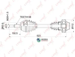 ������ � ����� | ����� ����/��� | VW Touareg 2.5 R5 TDI 03- / 6MT/6AT / = FR LH=RH Lynxauto CD1167 CD1167 ����