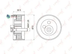 ����� �������� ����� ��� AUDI A4/A6 2.4/2.8 96- / VW Passat 2.8 96- / �1 Lynxauto PB1010 PB1010 ����