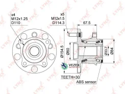 ������� ������ | ��� ����/��� | Lexus GS (_S19_) 05-12 / IS (_E2_) 05-13 / Crown 12- Lynxauto WH1063 WH1063 ����