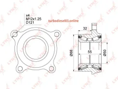 �������� ���������� ������� ������, ����� ����/��� Lynxauto WB1486 WB1486 ����