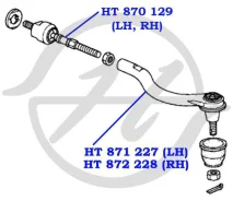 ���������� ������� ���� Honda Accord/ Accord Tourer CL7/9, CM1/2, CU1/2 2003-2014 LH Hanse, ����� HT871227 ����