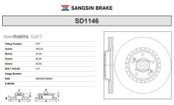  ! KIA i30 1.4MPI/T-GDI 16, Hyundai Kona 1.6CRDi 18 Sangsin Brake SD1146 SD1146 