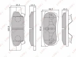 ������� ����. ����. ����. Mitsubishi Lancer IX-X 1.5-2.0D 03-/Outlander 03- Lynxauto BD5505 BD5505 ����
