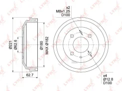 ������� ��������� (180x45) Hyundai Accent(LC) 00-05 Lynxauto BM1067 BM1067 ����