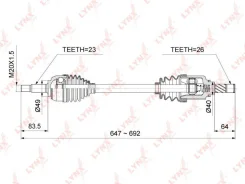 ������ � ����� R Renault Logan/Sandero, LADA Largus 1.6 12- Lynxauto CD6707 CD6707 ����
