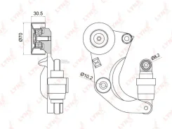 ���������� ������. ����� � ������� Honda Accord VIII 2.0 08- / Civic(FD/K) 1.8 06- / CR-V III-IV 2.0 07- / FR-V 1.8 07- Lynxauto PT3016 PT3016 ����