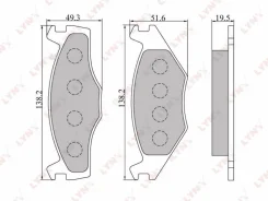 ������� ����. ����. �����. SEAT Cordoba 1.6-1.8 93-99/Ibiza 1.6-1.9D 93-99, VW Golf II-III 1.3-1.9TD -97/Jetta -92/Vento -98 Lynxauto BD8004 BD8004 ��...