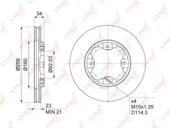 ���� ��������� | ����� | Honda Accord IV-V 1.8-2.2 90-98 / Civic VI 1.4-1.6 95-01 Lynxauto BN1036 BN1036 ����